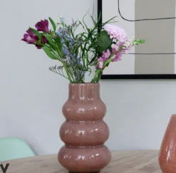 Vaas 'Lomami | Vase The World | Elite Brown | Ø18 x H30 cm | Chique-Living