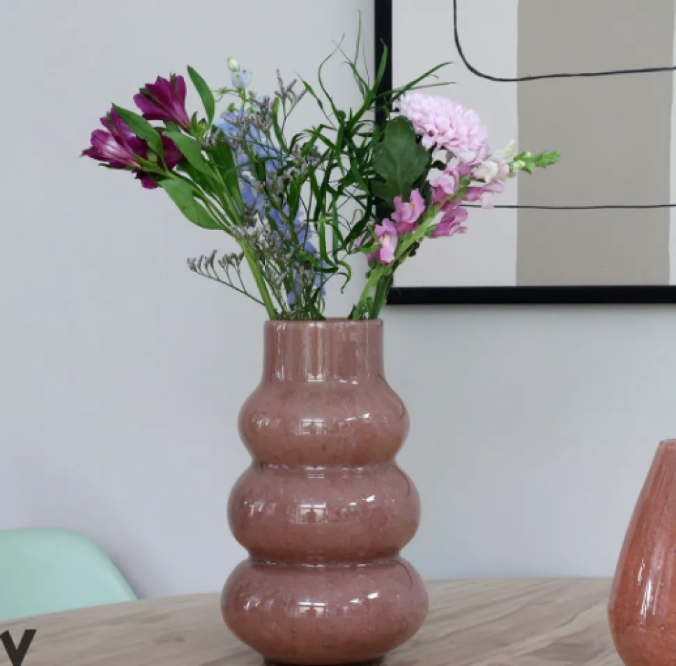 Vaas 'Lomami | Vase The World | Elite Brown | Ø18 x H30 cm | Chique-Living
