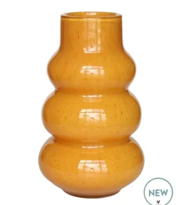 Vaas 'Lomami' | Vase The World | Elite Yellow| Ø18 x H30 cm | Chique-Living