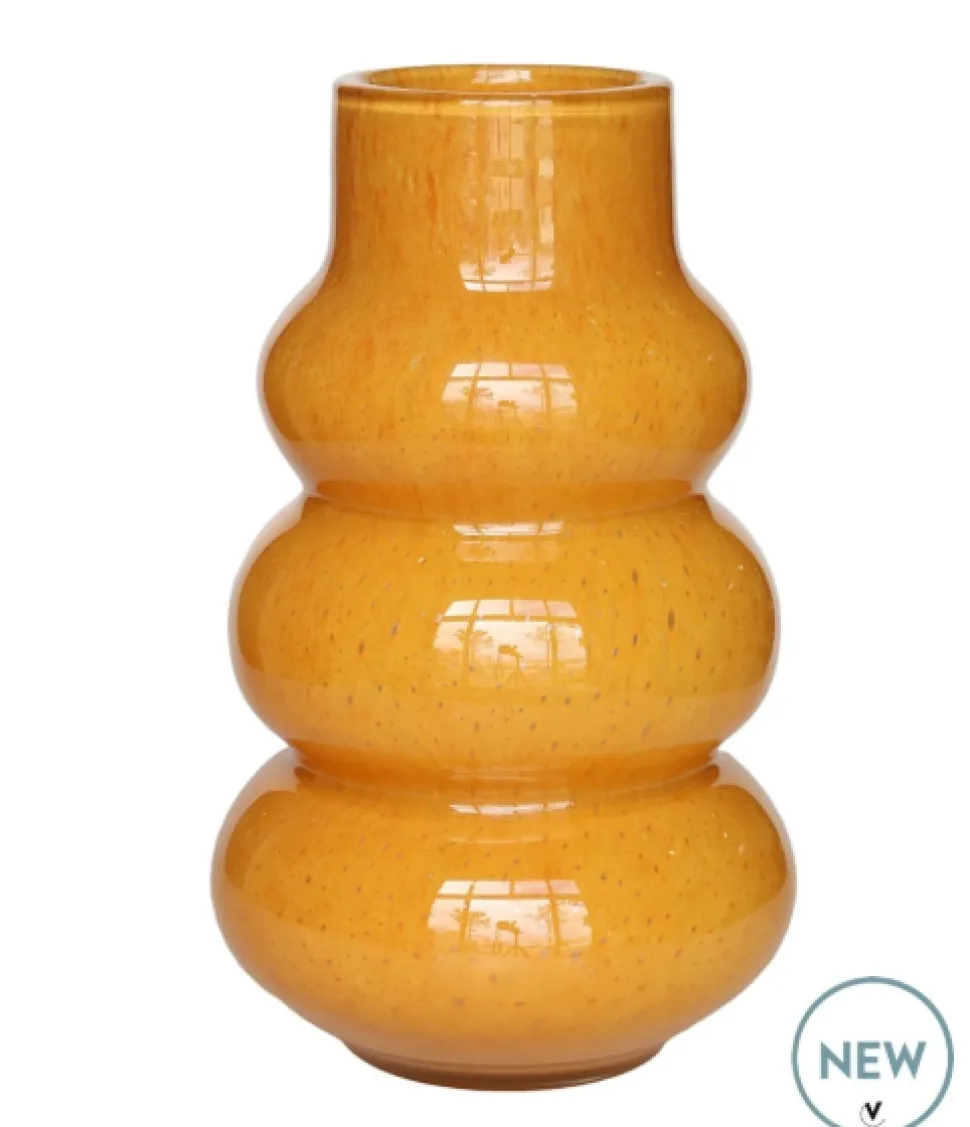 Vaas 'Lomami' | Vase The World | Elite Yellow| Ø18 x H30 cm | Chique-Living