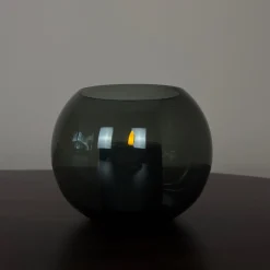 Vaas Rond 'Zambezi' | Smoke Grey | Ø25 x H20,5 cm | Chique-Living