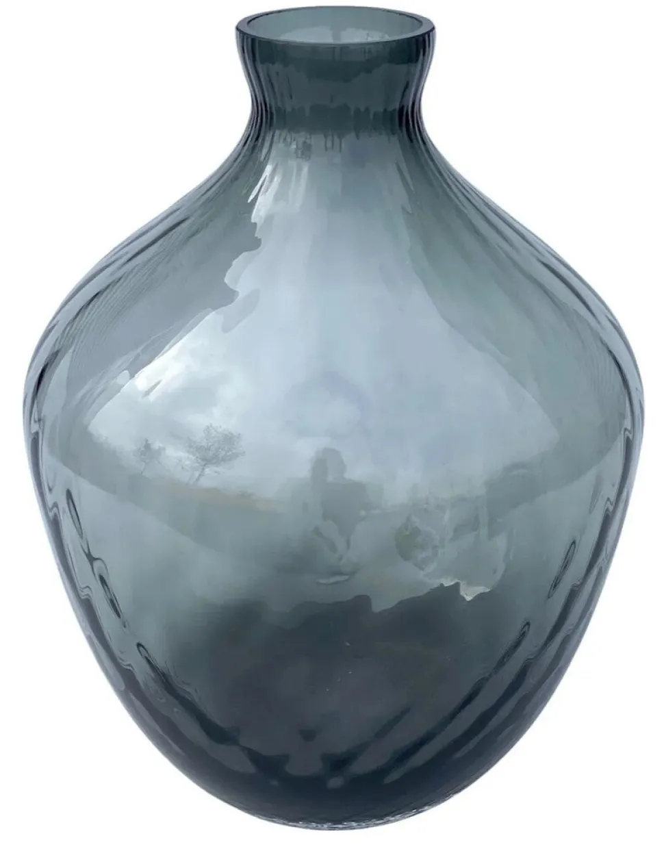 Vaas Smoke Glass ‘Traun’ – Glazen Designvaas 23,5x30 cm | Chique-Living