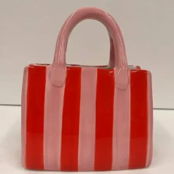 Vaas Tas Vorm Rood/Roze Keramiek | Homebound by Kolony – Chique-Living