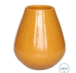 Vaas 'Tasman' | Vase The World | Elite Yellow | Ø18 x H20 cm | Chique-Living