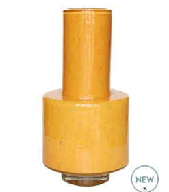 Vaas 'Volta' | Vase The World | Elite Yellow | Ø19 x H36 cm | Chique-Living