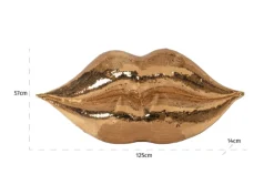 Wanddecoratie Donja Gold Lips | Richmond | Chique-Living