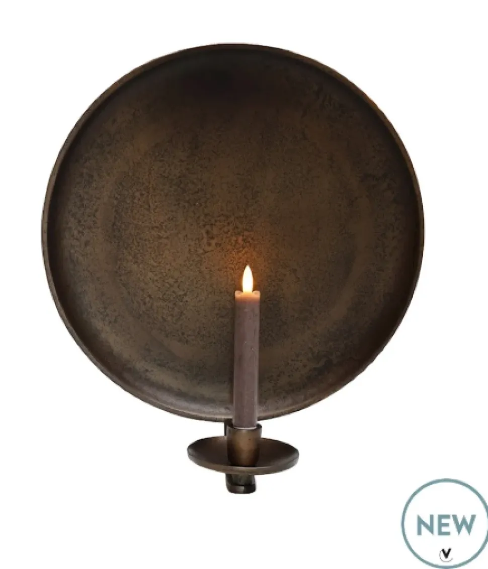 Wandkandelaar ‘Jovita’ Brons – Dinerkaars | Chique-Living
