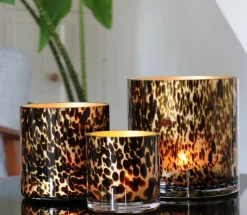 Waxinelichthouder Cheetah Gold | Vase The World | Verkrijgbaar in 2 maten | Chique-Living