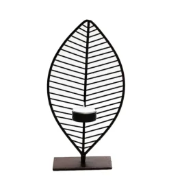 Waxinelichthouder ‘Leaf’ Bronze – 2 Maten | Chique-Living