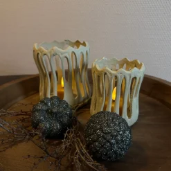 Waxinelichthouder ‘Tivoli’ Beige | In 2 maten | Chique-Living
