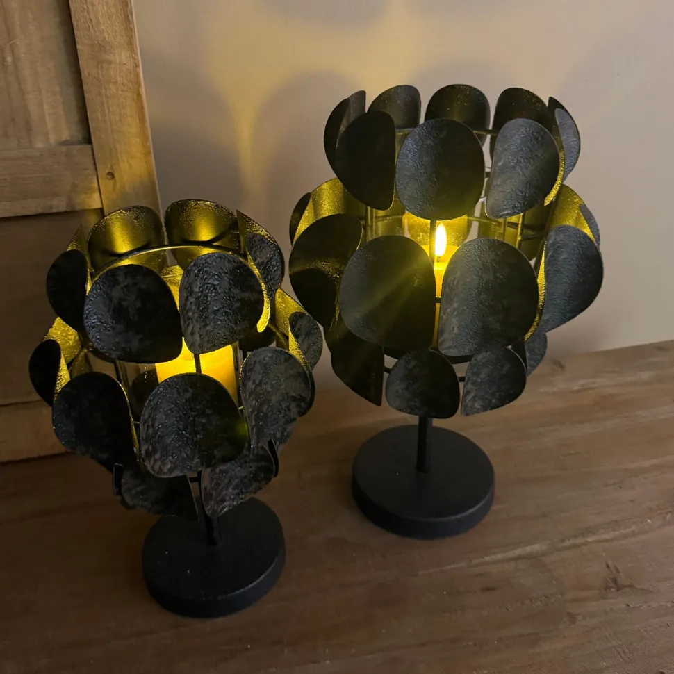Windlicht Op Voet | Antique Black | In 2 maten | Chique-Living