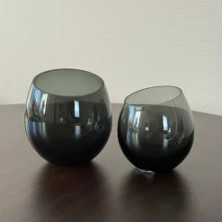 Windlicht Zwart Smoke Glas ‘Moho’ | Verkrijgbaar in 2 maten | Chique-Living
