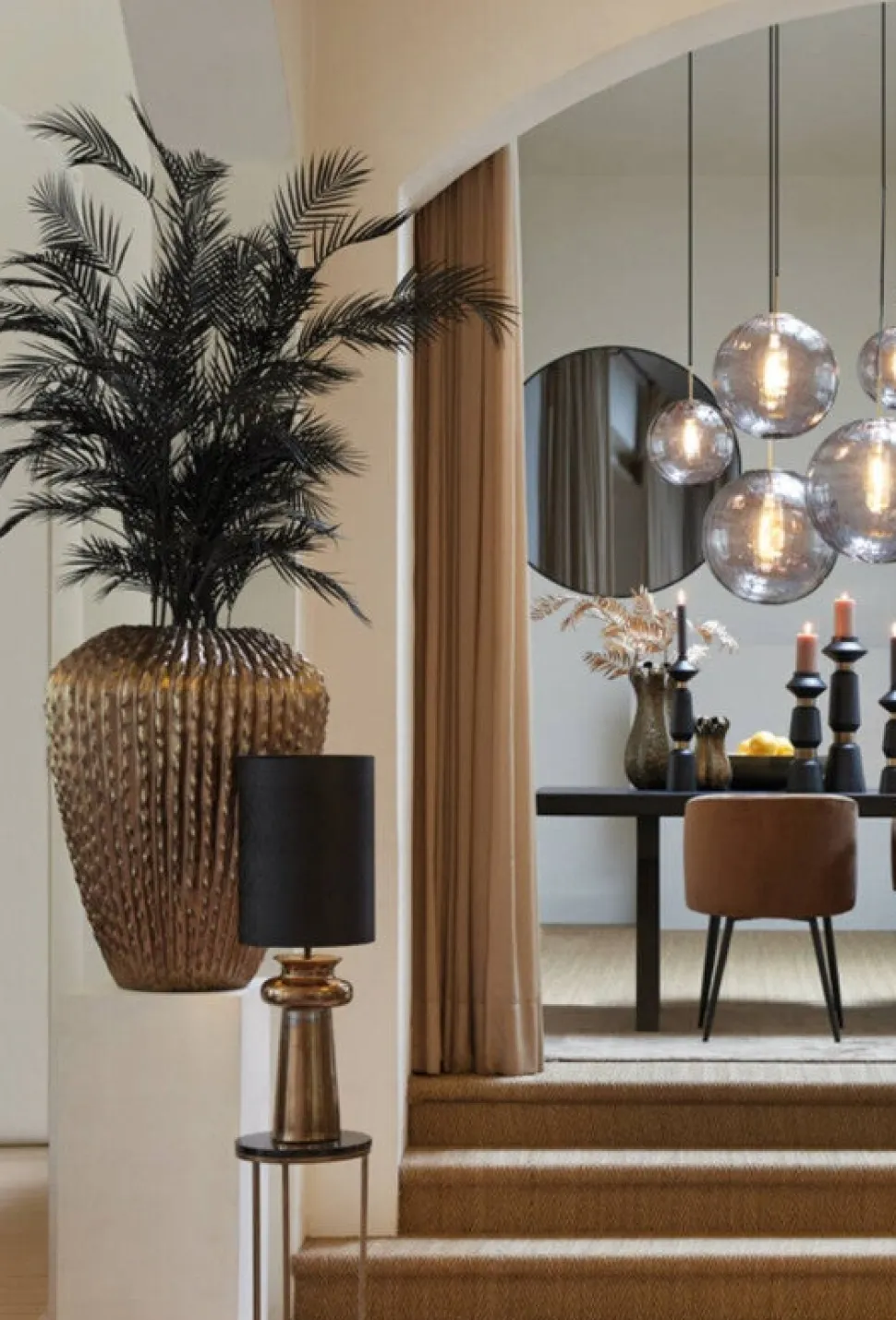XL Bloempot ‘Cacti’ Brons | Light & Living | Ø66x88 cm | Chique-Living