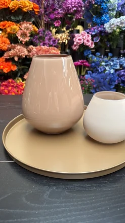 Zand Glans Windlicht ‘Tasman’ | Vase The World | Verkrijgbaar in 2 maten | Chique-Living