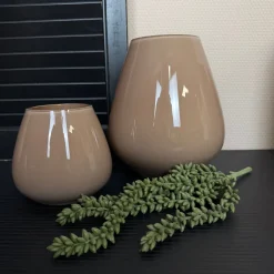 Zand Glans Windlicht ‘Tasman’ | Vase The World | Verkrijgbaar in 2 maten | Chique-Living