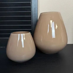Zand Glans Windlicht ‘Tasman’ | Vase The World | Verkrijgbaar in 2 maten | Chique-Living