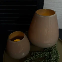 Zand Glans Windlicht ‘Tasman’ | Vase The World | Verkrijgbaar in 2 maten | Chique-Living