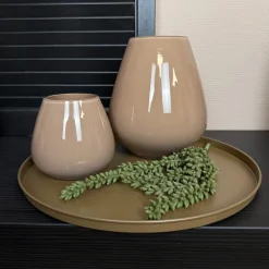 Zand Glans Windlicht ‘Tasman’ | Vase The World | Verkrijgbaar in 2 maten | Chique-Living
