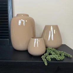 Zand Glans Windlicht ‘Tasman’ | Vase The World | Verkrijgbaar in 2 maten | Chique-Living