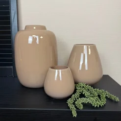 Zand Glans Windlicht ‘Tasman’ | Vase The World | Verkrijgbaar in 2 maten | Chique-Living