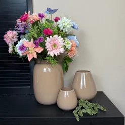 Zand Glans Windlicht ‘Tasman’ | Vase The World | Verkrijgbaar in 2 maten | Chique-Living