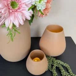 Zand Matte Windlicht ‘Tasman’ | Vase The World | Verkrijgbaar in 2 maten | Chique-Living