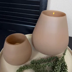 Zand Matte Windlicht ‘Tasman’ | Vase The World | Verkrijgbaar in 2 maten | Chique-Living
