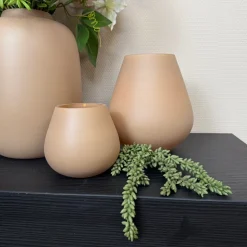Zand Matte Windlicht ‘Tasman’ | Vase The World | Verkrijgbaar in 2 maten | Chique-Living