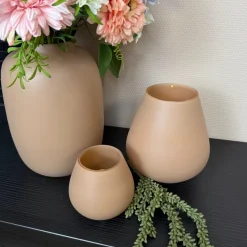 Zand Matte Windlicht ‘Tasman’ | Vase The World | Verkrijgbaar in 2 maten | Chique-Living