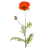 Zijden Bloem 'Klaproos' | Oranje | 70cm | Chique-Living