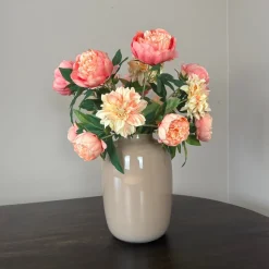 Zijden Bloemen Boeket ‘Dahlia’s & Peonies’ | Met of zonder vaas | Chique-Living