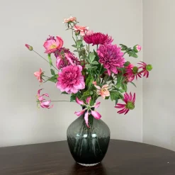 Zijden Bloemen Boeket ‘Fuchsia’ | Met of zonder vaas | Chique-Living