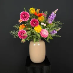 Zijden Bloemen Boeket ‘Happy’ | Met of zonder vaas | Chique-Living