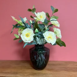Zijden Bloemen Boeket ‘Klaproos’ | Inclusief Vaas | Chique-Living