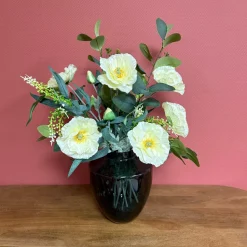 Zijden Bloemen Boeket ‘Klaproos’ | Inclusief Vaas | Chique-Living