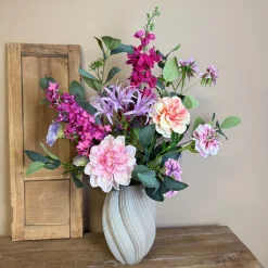 Zijden Bloemen Boeket ‘Lovely’ | Inclusief Vaas | H78cm | Chique-Living