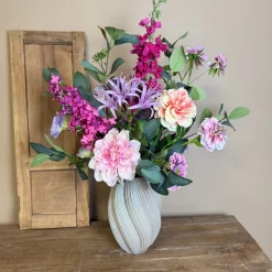Zijden Bloemen Boeket ‘Lovely’ | Inclusief Vaas | H78cm | Chique-Living