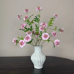 Zijden Bloemen Boeket ‘Scabiosa’ | Inclusief Vaas | Chique-Living