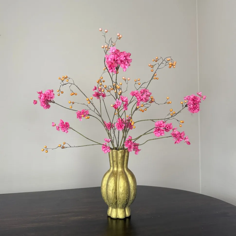 Zijden Bloemen Boeket ‘Tropical Blossom’ | Inclusief Vaas | Chique-Living