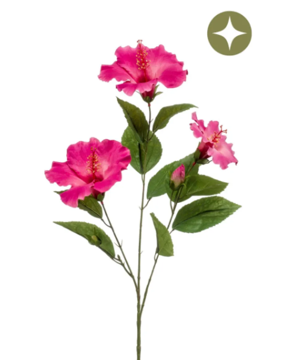 Zijden Bloemen 'Hibiscus' | Roze | 82cm | Chique-Living