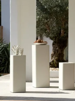 Zuil ‘Alurio’ Creme | Light & Living | 30,5x30,5x80 cm | Chique-Living