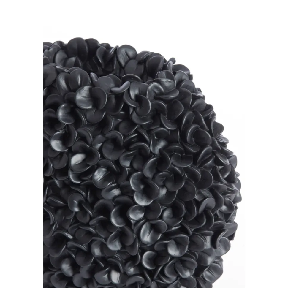 Zwarte Ovale Bloemenvaas – Light & Living | Luxe Vazen 31,5x17x28 cm