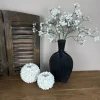 Zwarte Platte Vaas | Colmore Aluminium 18x6x30cm | Chique Living